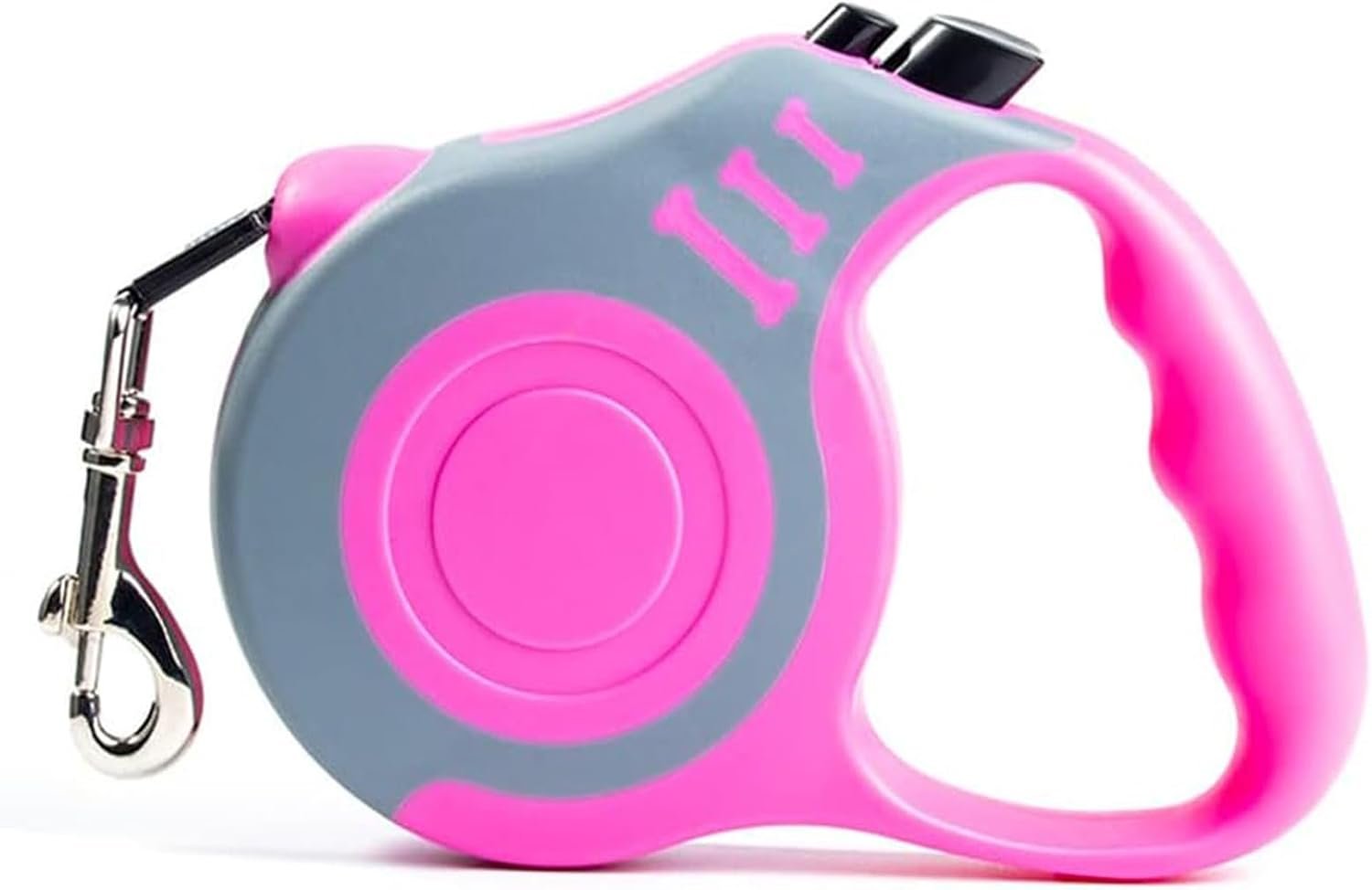 Retractable Dog Leash Lightweight 10/16FT Leash with Non-Slip Handle, for Small Dogs Puppy(Gray Pink, 10FT)
